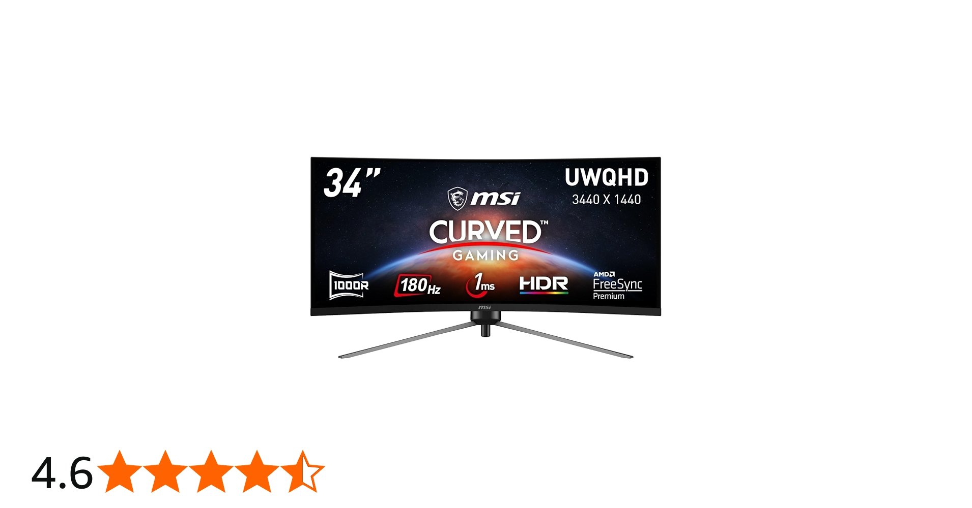 Amazon | MSI 湾曲ゲーミングモニター MAG 345CQR 34インチ/UWQHD/VA