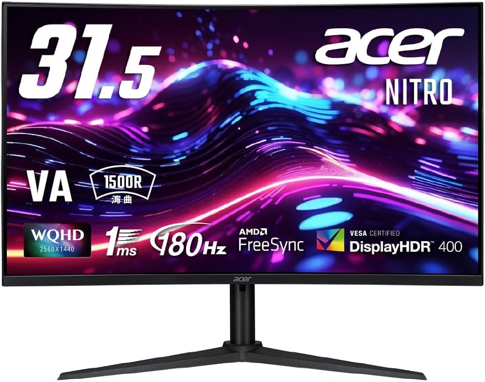 Amazon.co.jp: Acer Nitro 湾曲 ゲーミングモニター 31.5インチ WQHD