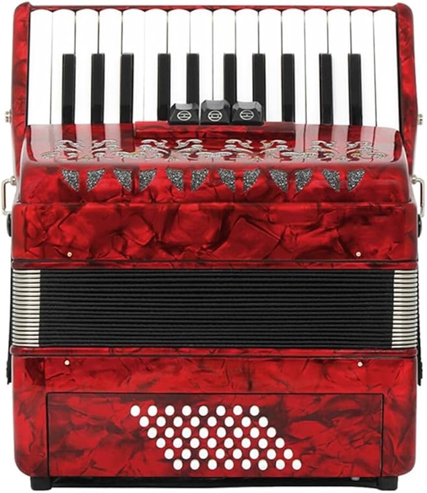 Amazon.co.jp: アコーディオン、26キー 48ベースアコーディオン 鍵盤