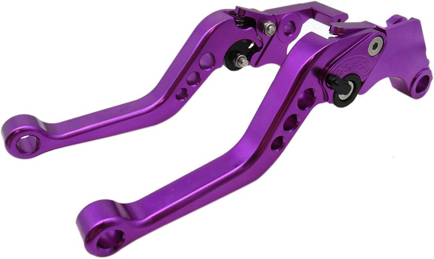Amazon.com: Purple CNC 6 Position Shorty Brake Clutch Lever for