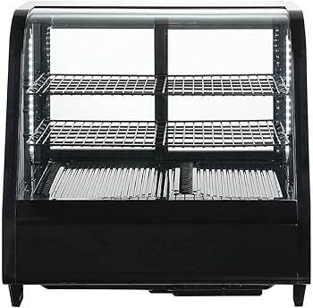 Amazon | Hijiru 卓上冷蔵ショーケース100L/ブラック【HJR-UTK100BK