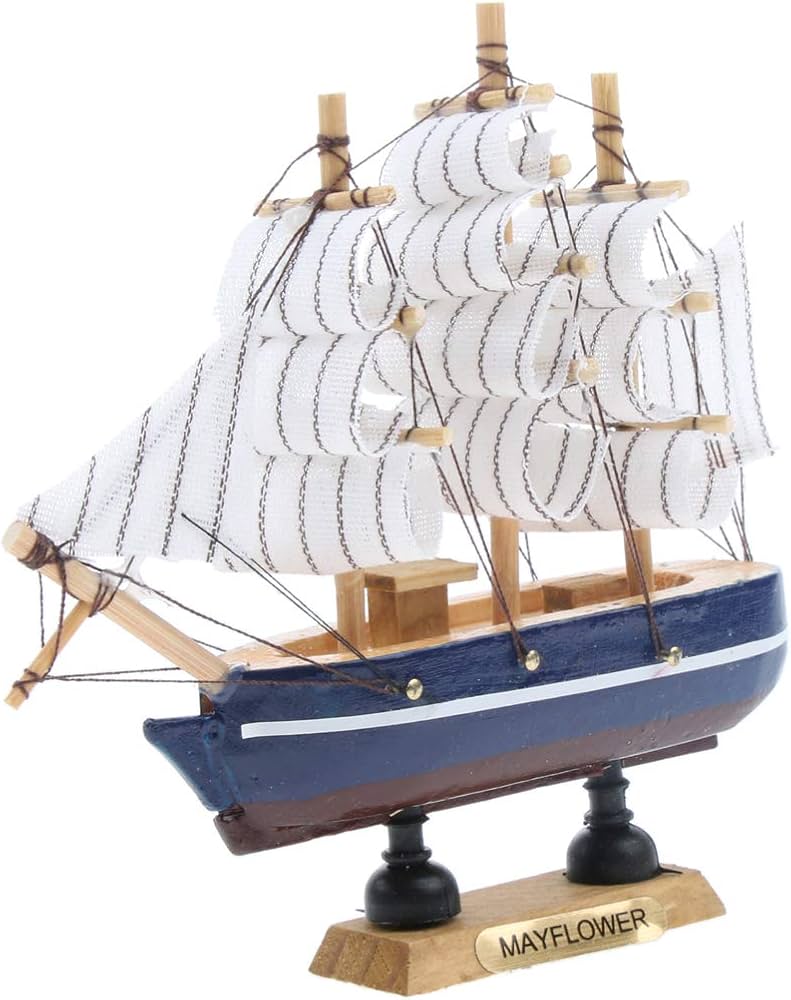 Amazon | Shiwaki 船 模型 完成品 帆船モデル 木製 台座付き 航海 卓上