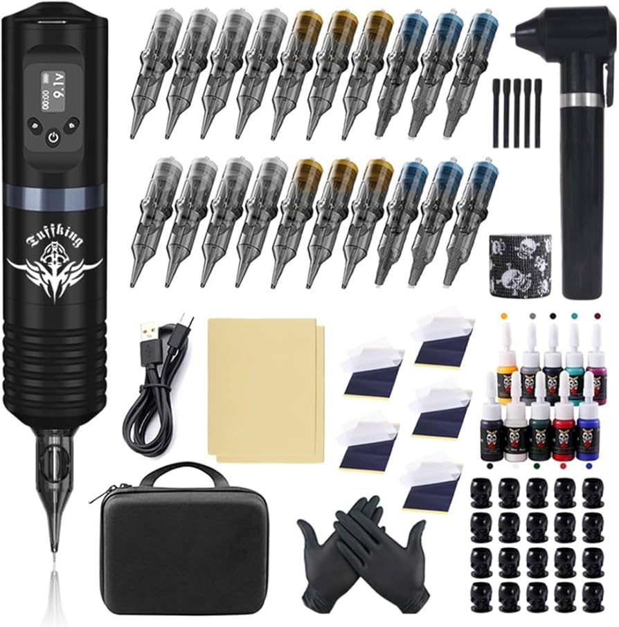 Amazon.co.jp: タトゥーマシンセット ワイヤレスタトゥーマシン プロの