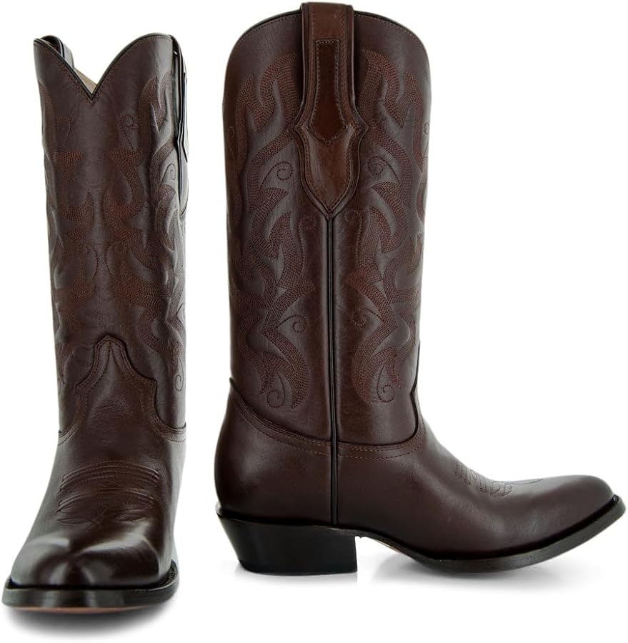 Amazon.com | Soto Boots Mens Classic Round Toe Cowboy Boots H7001