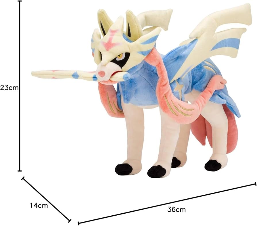 Amazon.co.jp: ポケモンセンターオリジナル ぬいぐるみ ザシアン 23×36