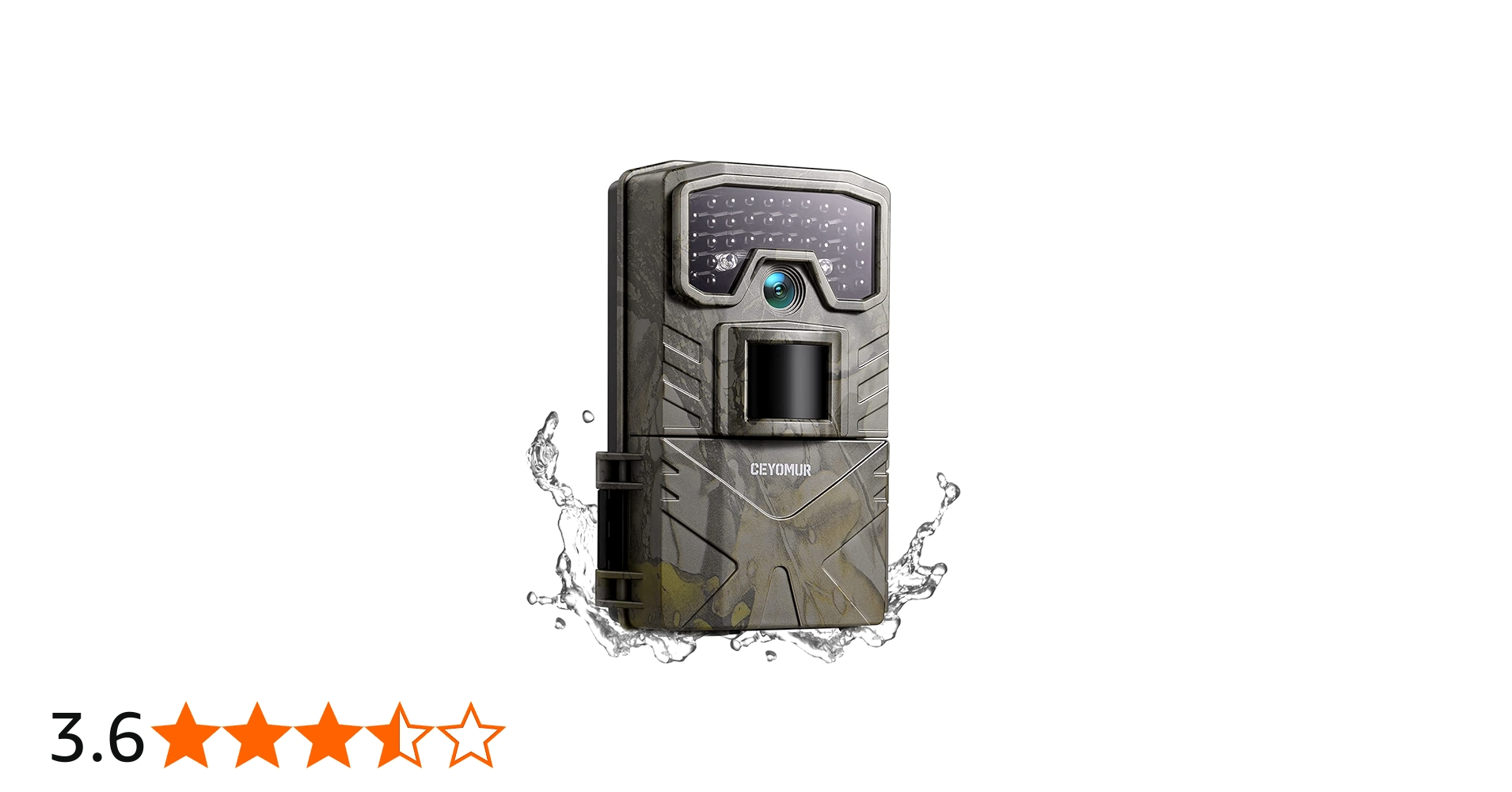 Amazon.co.jp: トレイルカメラ 3600万画素 Full HD 防犯カメラ IP66