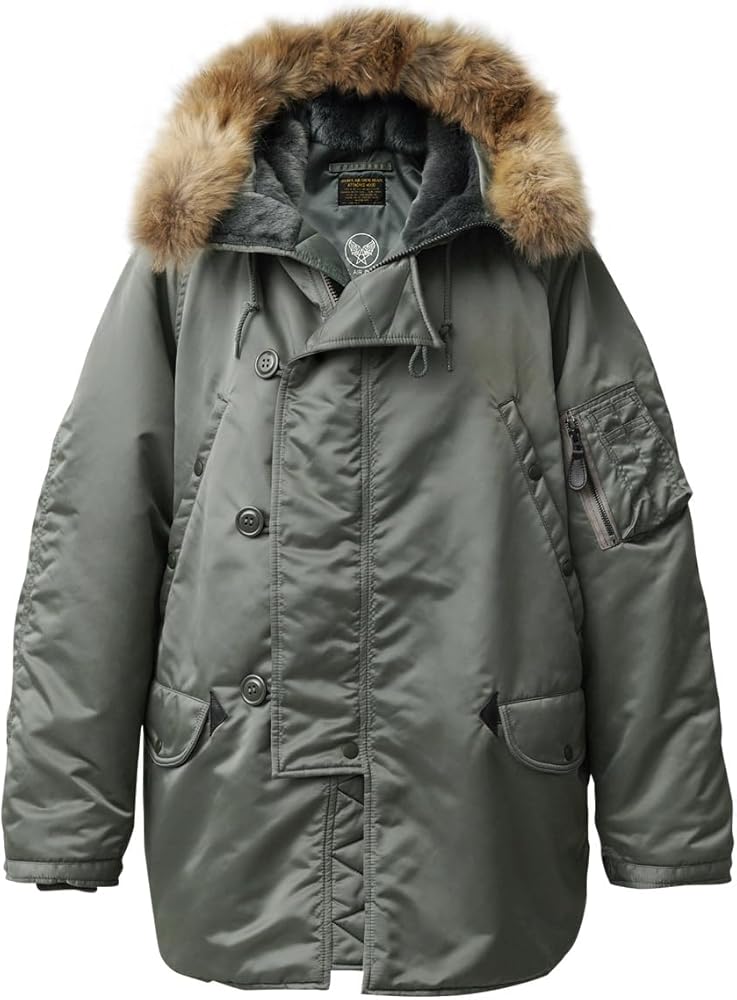 Amazon | 米軍 U.S.A.F N-3B VINTAGE フライトジャケット リアルファー