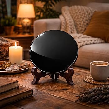 Amazon.com: Polar Jade Black Obsidian Scrying Mirror (80 mm /3.1