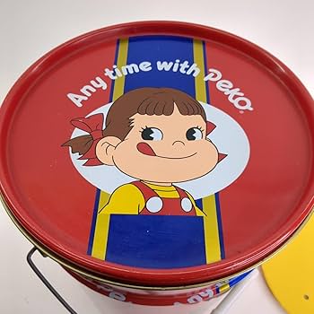 Amazon.co.jp: 昭和レトロ 不二家 ペコちゃん スツール缶 高さ 約40cm