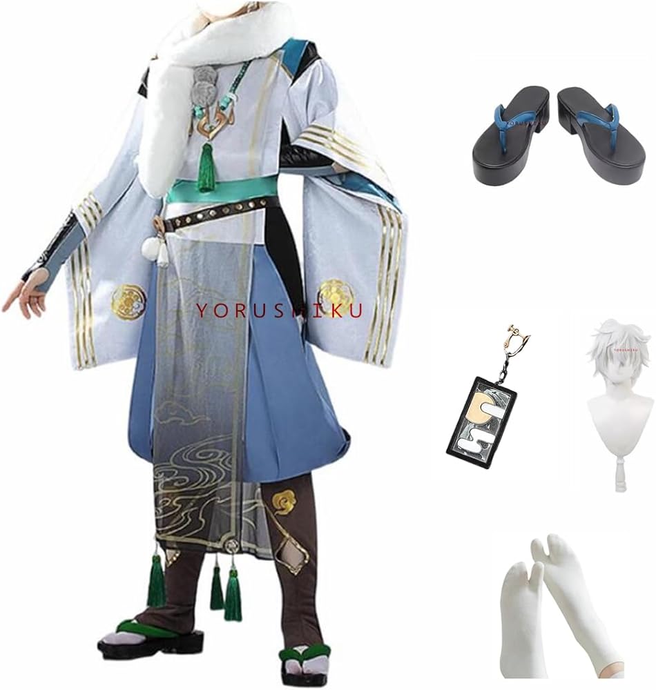 Amazon.co.jp: [CAIQISS] 叢雲カゲツ コスプレ衣装+耳飾り+靴下+