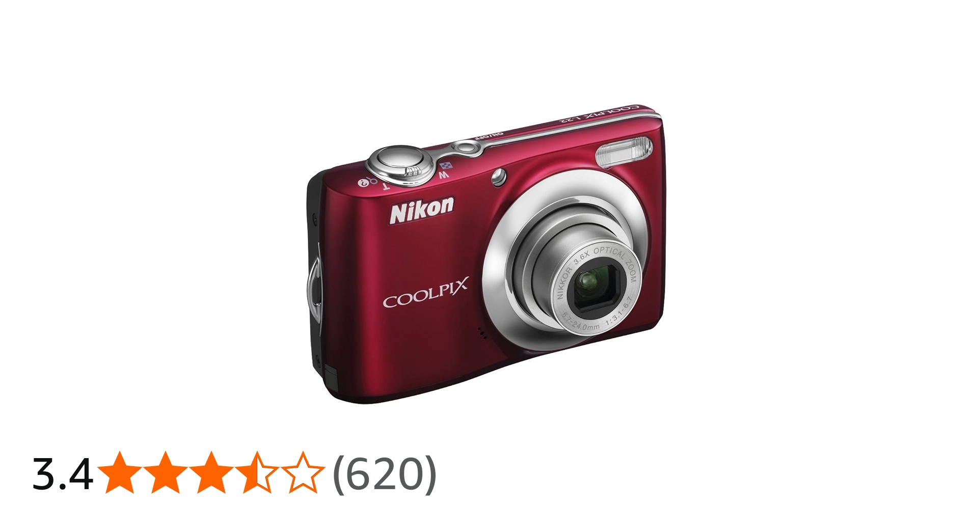 Amazon Canada: Nikon Coolpix L22 12.0MP Digital Camera with 3.6X