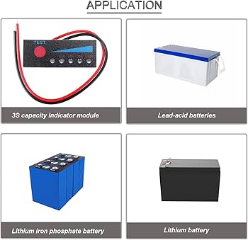 Amazon.co.jp: Youmile 2個リチウム電池容量インジケーター 3S 12.6V