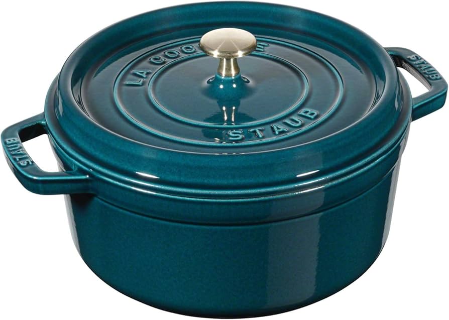 Amazon.com: Staub Cocotte Round 24 cm La Mer: Home & Kitchen