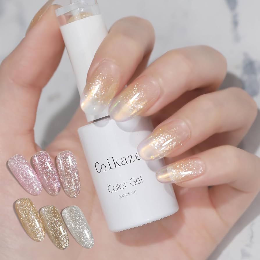 Amazon | Coikaze ジェルネイル ラメ 優しい珠光 細かいラメ カラー
