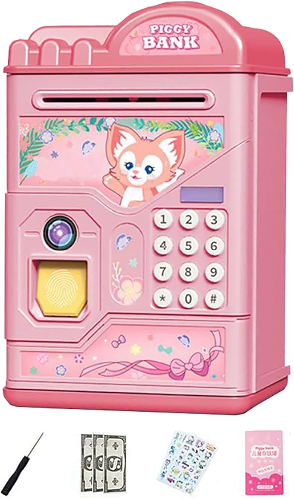 Amazon.co.jp: 電子貯金箱 紙幣自動挿入 お札 コイン 貯金箱パスワード