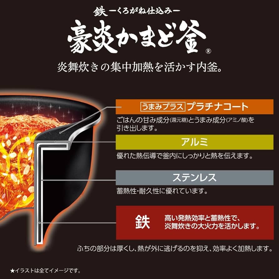 Amazon | 象印マホービン 炊飯器 1升 ブラック NW-JX18-BA | 象印
