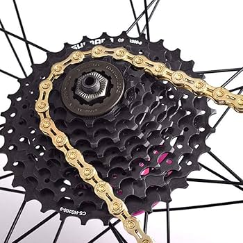 Amazon.com : Speed Bike Chain, Gold Bicycle Chain, 9 Speed 116