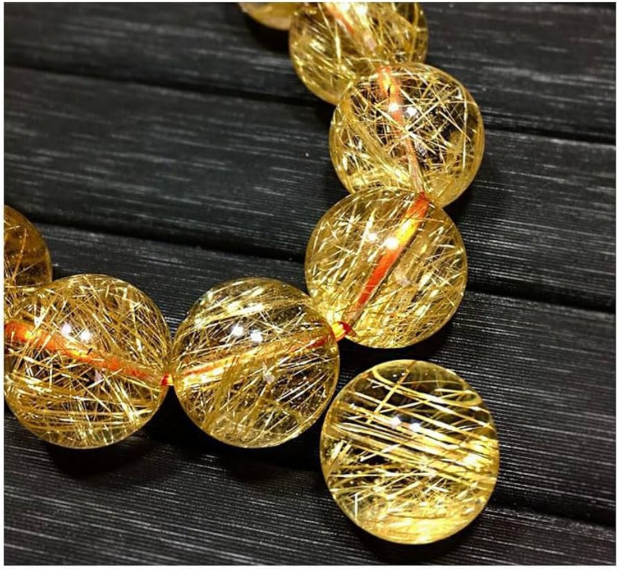 Amazon.co.jp: 最強の金運石 ゴールドルチルクォーツを あなたの腕元に