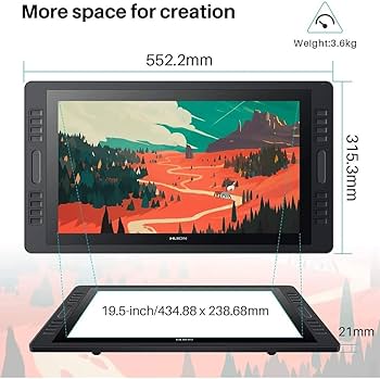 Huion Kamvas Pro 20 (2019) Mesa Digitalizadora Monitor de desenho