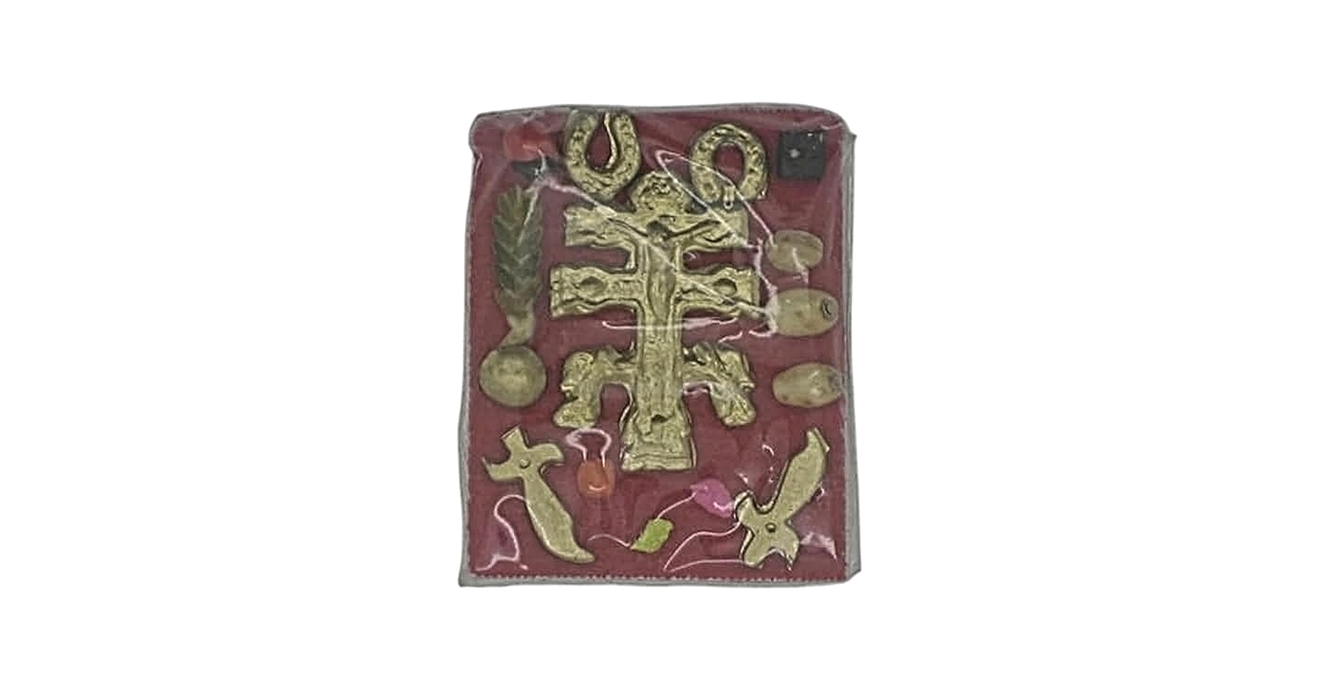 Amazon.com: Cross of Caravaca with Side Amulets, Sacred Religious