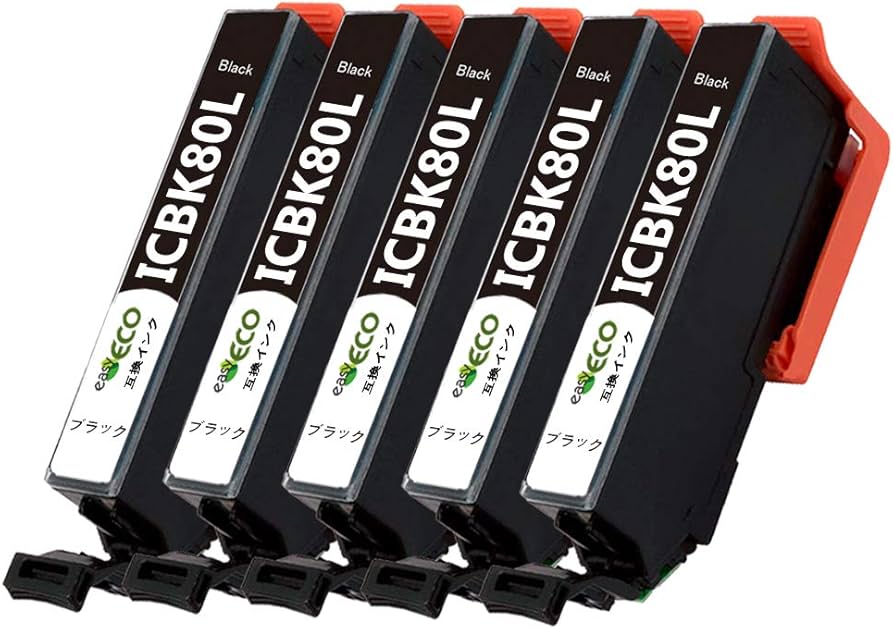 Amazon.co.jp: IC6CL80L ICBK80L 80L Epson用 互換インク 5本セット