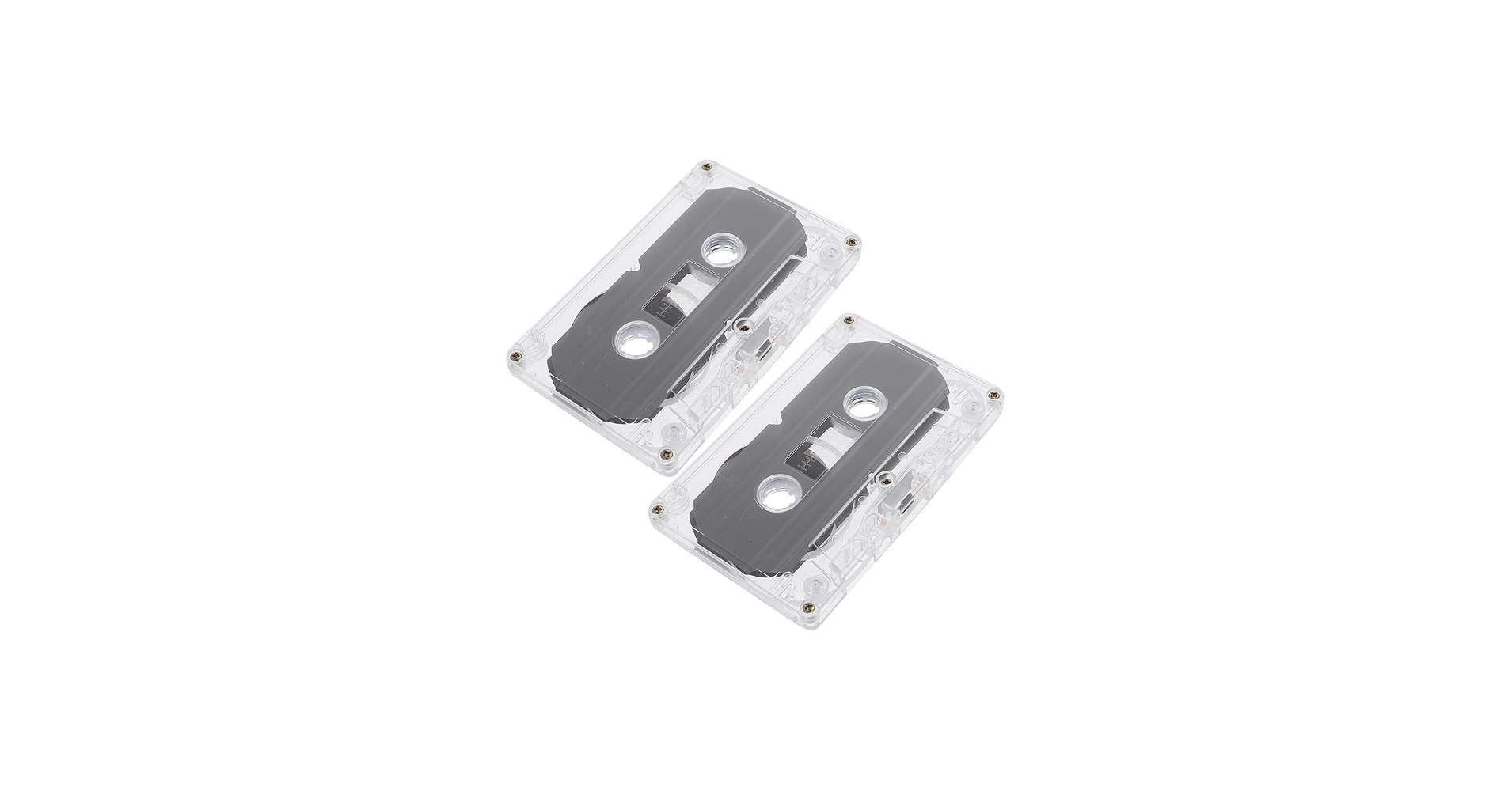 Amazon | POPETPOP 空のカセットテープ 透明ハードケース付き 2個