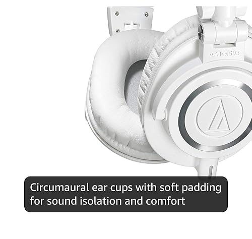 Amazon.com: Audio-Technica ATH-M50X Headphones, White : Electronics