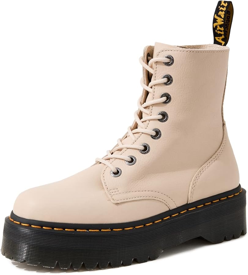 Amazon.com | Dr. Martens Women's Jadon III Boots, Parchment Beige