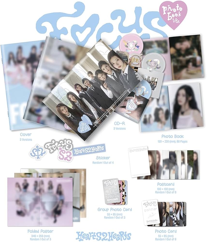 Amazon.com: (PHOTOBOOK VER.) HEARTS2HEARTS - [FOCUS] 1st mini