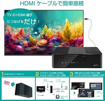 Amazon | テレビチューナー 内蔵HDD1TB 大容量 地デジ/BS/CS 3波完全