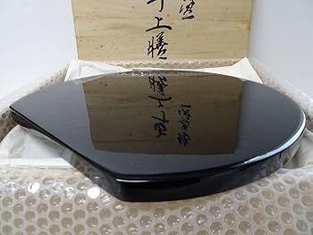 Amazon.co.jp: 能登輪島塗 輪光堂 卓上膳 五客 半月盆 横38×縦34cm 栞