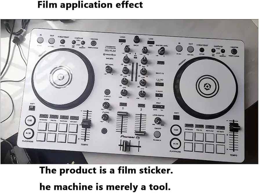 Protective Cover Skin for Pioneer DDJ-FLX4 Film Sticker (White