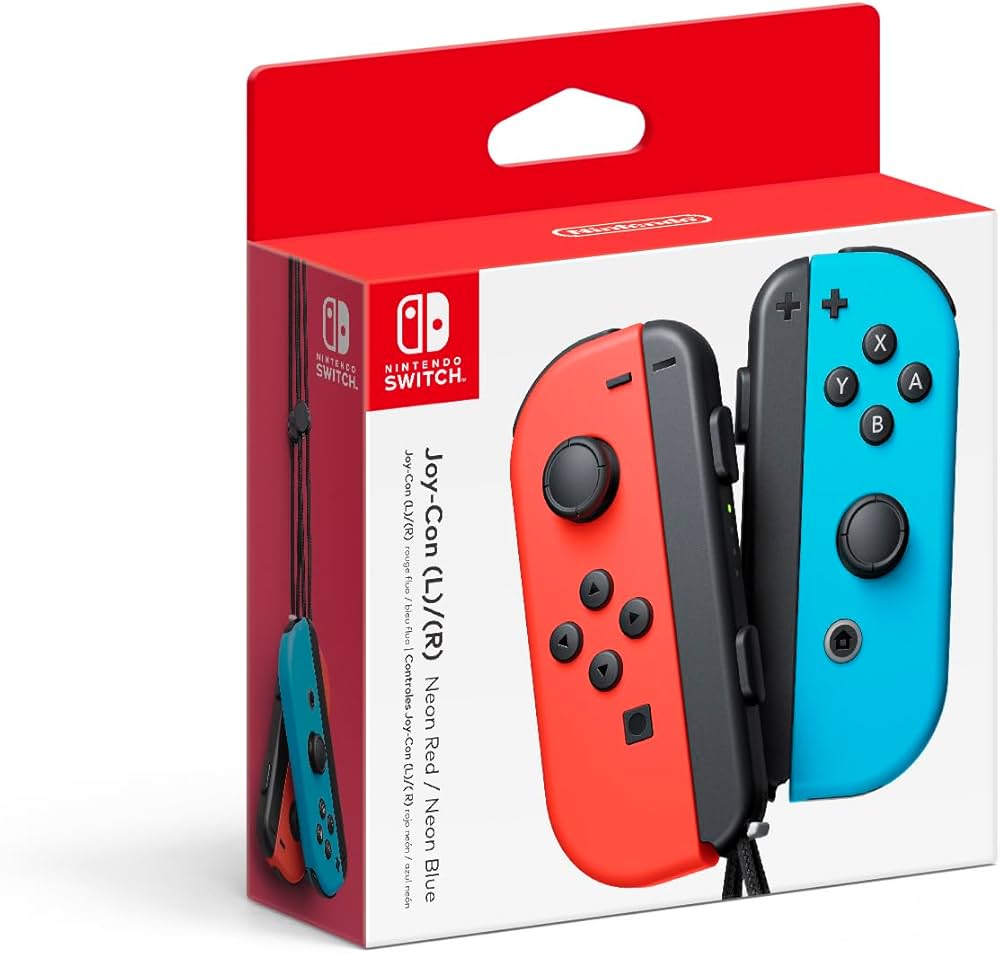 Amazon.com: Nintendo Joy-Con (L/R) - Neon Red/Neon Blue : Video Games