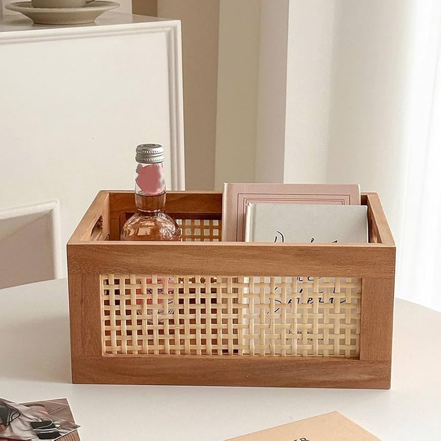 Amazon｜MJKQ9 竹製 収納ボックス 木目調（無垢材） 30*20*14cm 収納