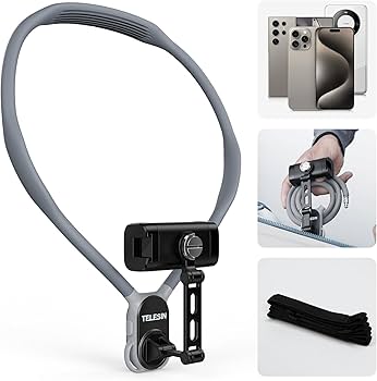 Amazon.co.jp: TELESIN スマホ ネックホルダー付きのクリップ、首掛け