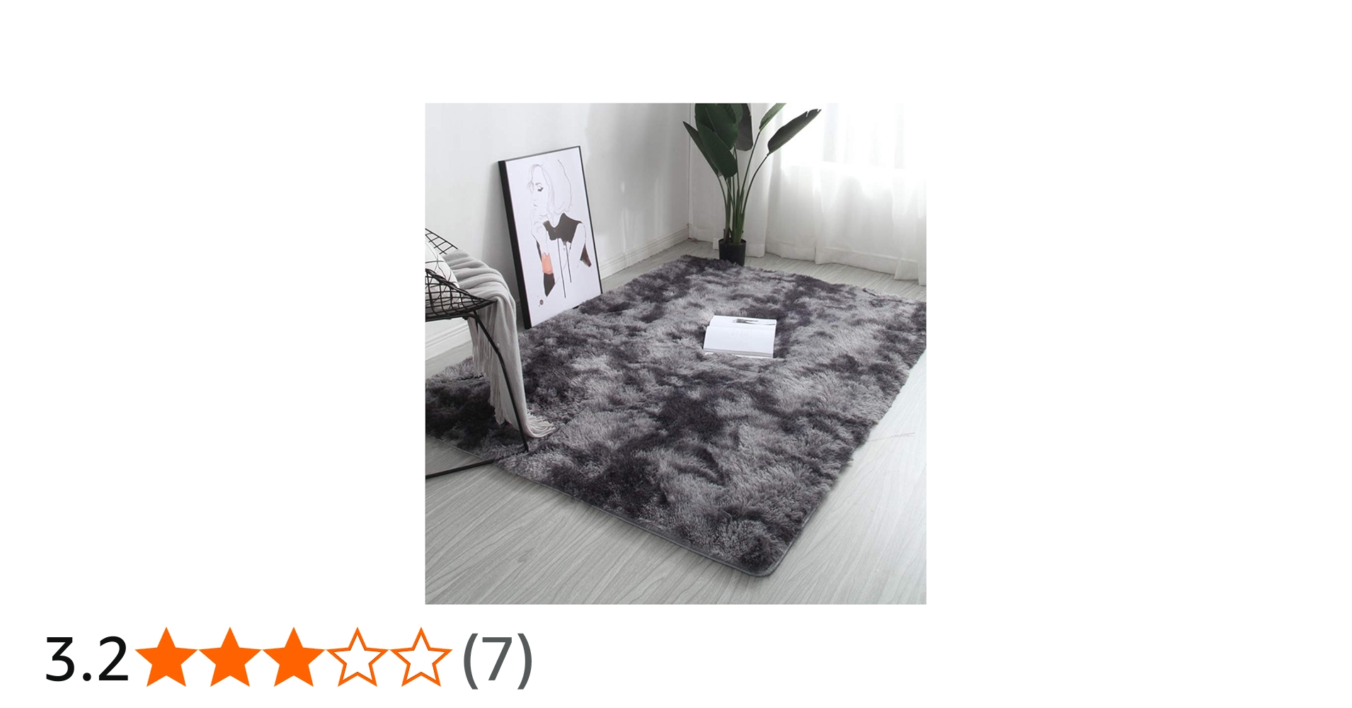 Amazon｜シャギーラグ グレー ラグマット カラフル おしゃれ 北欧