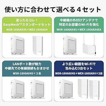 Amazon.co.jp: バッファロー メッシュ WiFi 無線LAN ルーター 中継機