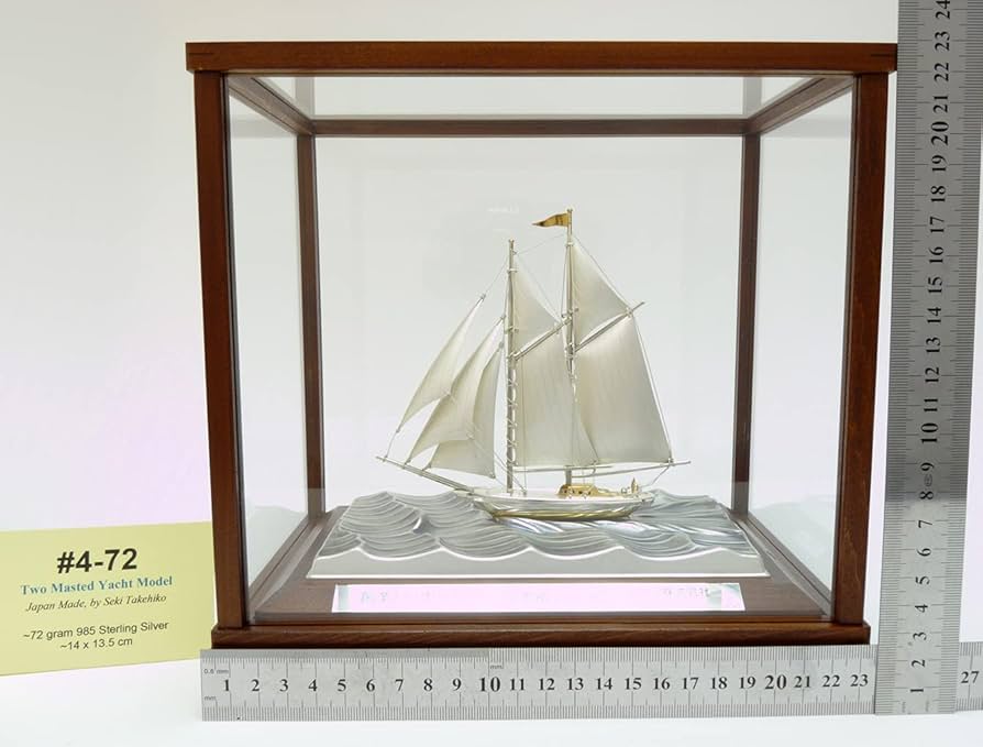 天下一ハレルヤ 純銀 帆船模型 置物 インテリア シルバーカラー 純銀
