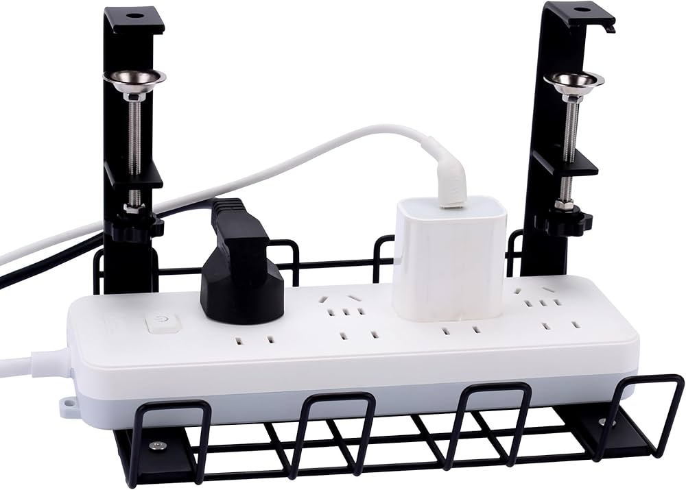 Amazon | TENSIKケーブルトレーワイヤーケーブルトレー穴あけ不要