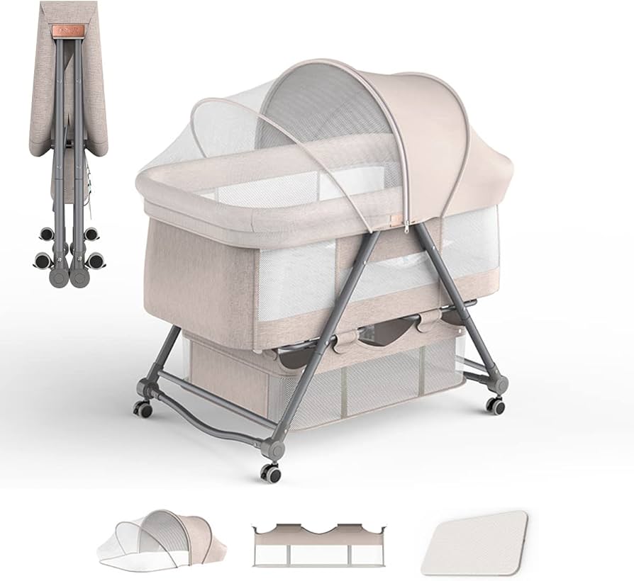 Amazon.co.jp: ZOOBLY ベビーベッド 添い寝ベッド 折りたたみ ミニ