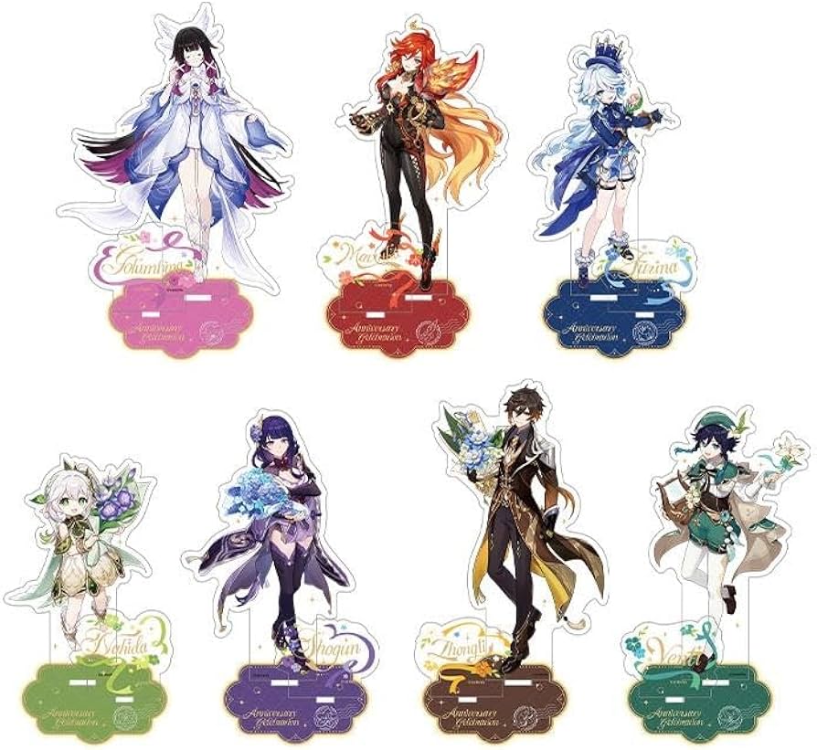 Amazon.co.jp: 原神 公式グッズ 正規品 周年記念 アクリルスタンド (五