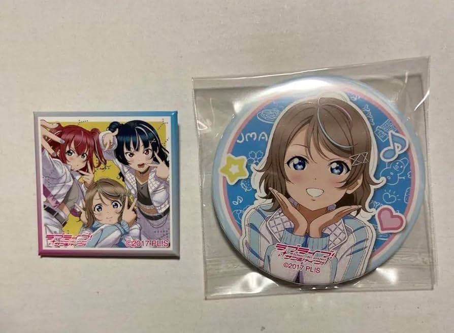 ラブライブ Aqours 5周年展示会 限定 缶バッジ 想ひと他 3点 渡辺曜