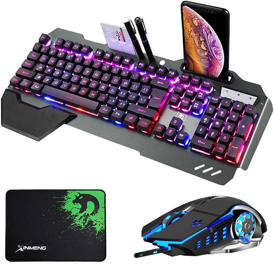 Amazon.co.jp: FELiCON?ゲーミングキーボード マウスセット 光る