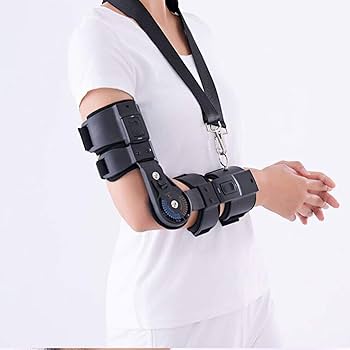 Amazon.co.jp: 肘固定ブレースアームスリングヒンジ付き肘装具脱臼捻挫