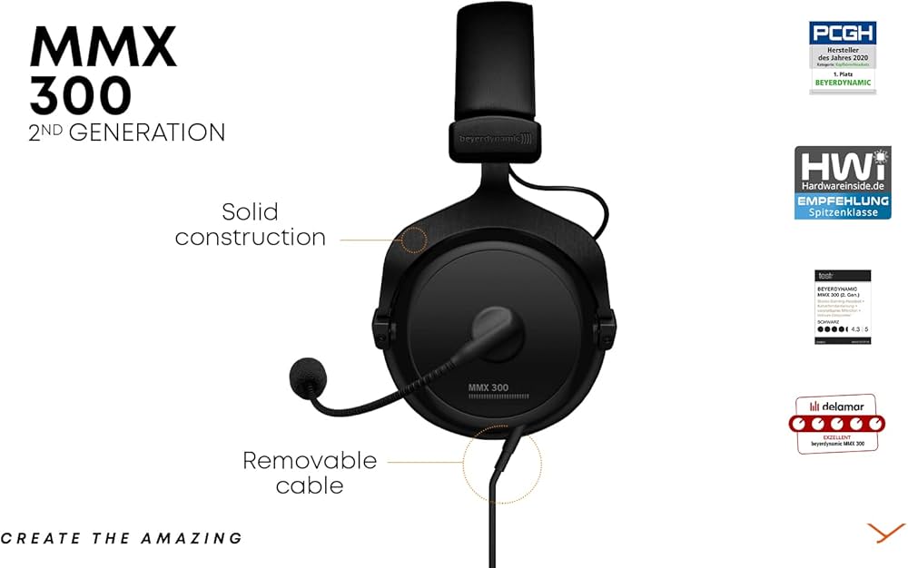 Amazon.co.jp: beyerdynamic MMX 300 (第2世代) プレミアムゲーミング