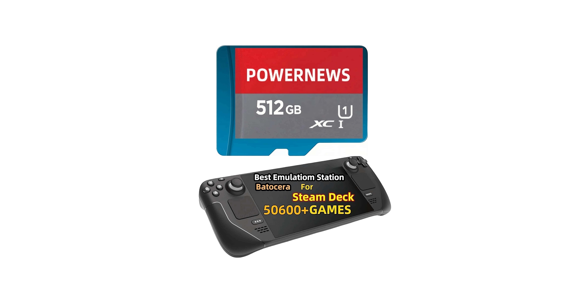 Amazon.com: 512GB Retro Game Card for Steam Deck - 50600+ Plug and