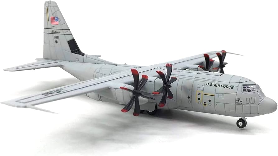 Amazon | 1/200スケールUSAF C-130ハーキュリーズ輸送機モデル合金