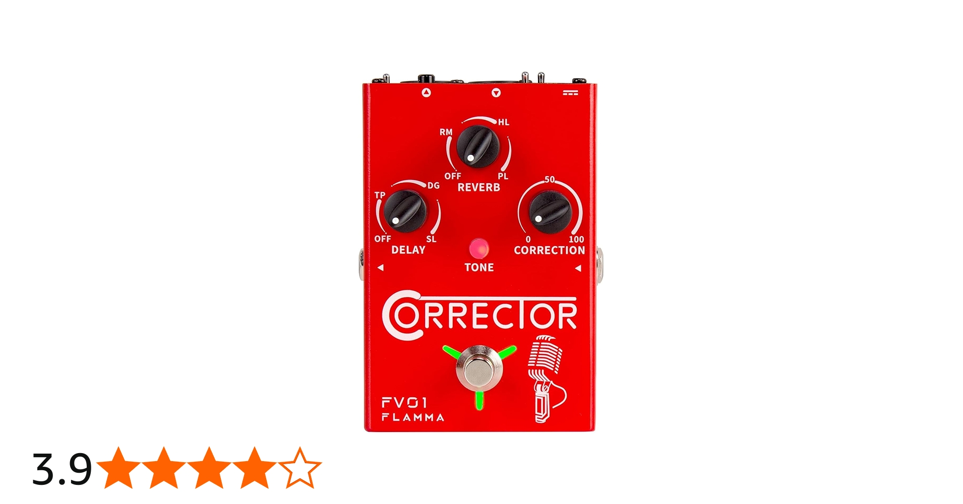 Amazon | FLAMMA FV01 ボーカル ピッチ 補正 ペダル 遅延 リバーブ付