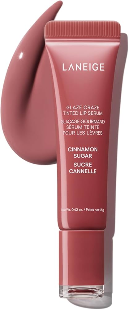 Amazon.com: LANEIGE Glaze Craze Tinted Lip Serum, Cinnamon Sugar