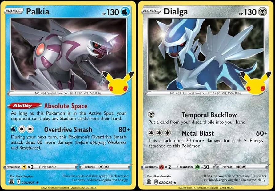 Amazon.com: Dialga & Palkia - Pokemon Celebration Card Lot